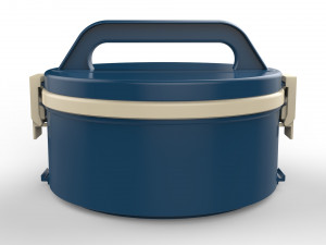 lunch box container 2 compartments 3D 模型