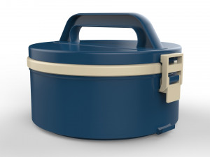 lunch box container 2 compartments 3D 模型
