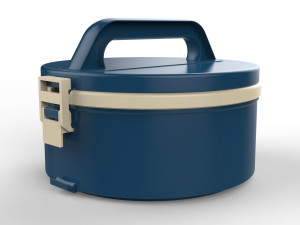 lunch box container 2 compartments 3D 模型