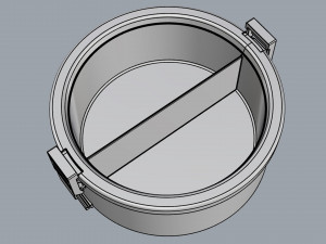 lunch box container 2 compartments 3D 模型