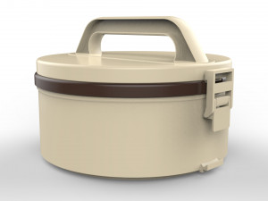 lunch box container 3 compartments 3D Модель
