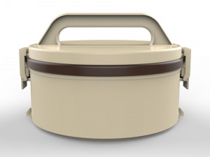 lunch box container 3 compartments 3D Модель