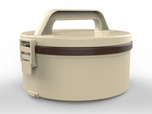 lunch box container 3 compartments 3D Model