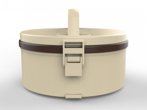 lunch box container 3 compartments 3D Модель