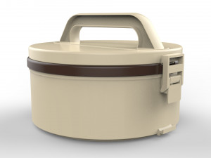 lunch box container 3 compartments 3D Модель