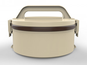lunch box container 3 compartments 3D Модель