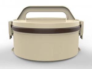 lunch box container 3 compartments 3D Model