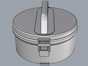lunch box container 3 compartments 3D Модель