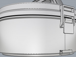 lunch box container 3 compartments 3D Модель