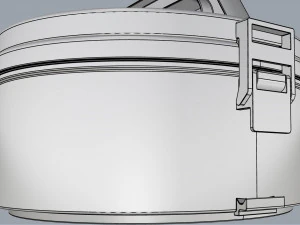 lunch box container 3 compartments 3D Model