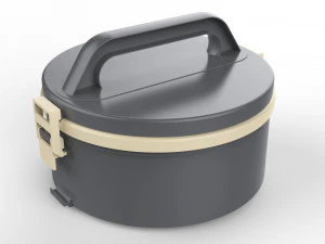 ランチボックスコンテナ 4コンパートメント 3Dモデル