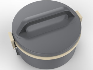 lunch box container 4 compartments 3D 模型