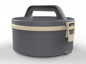 lunch box container 4 compartments 3D 模型