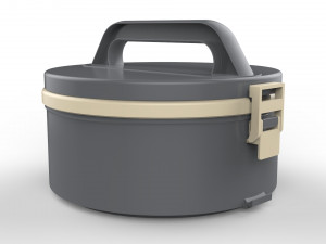 lunch box container 4 compartments 3D 模型