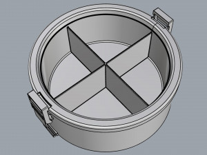 lunch box container 4 compartments 3D 模型