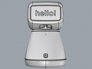 generic home assistant robot 01 light blue Modèle 3D