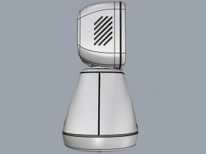 generic home assistant robot 01 light blue 3D Model