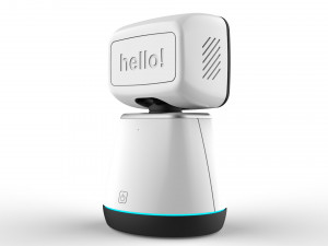 generic home assistant robot 01 black and white 3D Модель