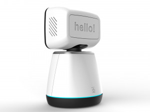 generic home assistant robot 01 black and white 3D Модель