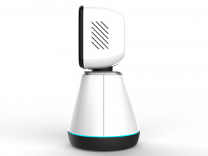 generic home assistant robot 01 black and white 3D Модель