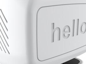 generic home assistant robot 01 black and white 3D Модель
