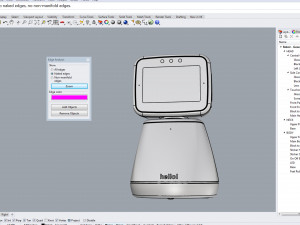 generic home assistant robot 01 black and white 3D Модель