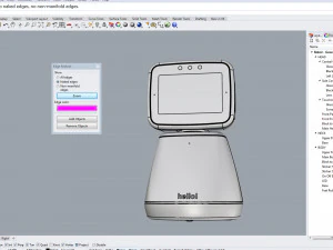 일반 홈 어시스턴트 로봇 01 흑백 3D 모델