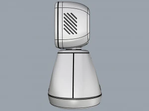 일반 홈 어시스턴트 로봇 01 흑백 3D 모델