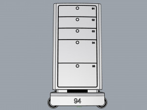 generic delivery robot 01 5 drawers Modelo 3D