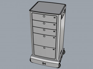 generic delivery robot 01 5 drawers Modelo 3D