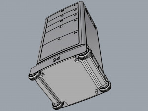 generic delivery robot 01 5 drawers Modelo 3D