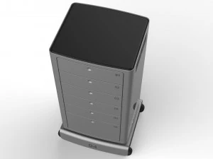 generic delivery robot 01 6 drawers 3D Model