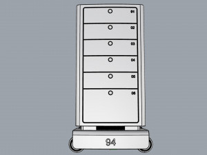 generic delivery robot 01 6 drawers Modelo 3D