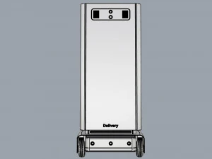 generic delivery robot 01 6 drawers 3D Model