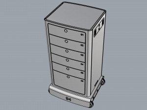 generic delivery robot 01 6 drawers Modelo 3D