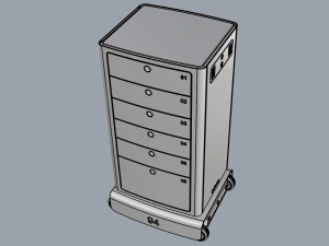 generic delivery robot 01 6 drawers 3D Model
