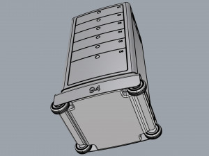 generic delivery robot 01 6 drawers Modelo 3D
