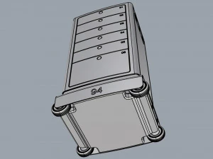 generic delivery robot 01 6 drawers 3D Model