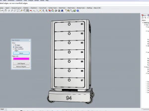 generic delivery robot 01 7 drawers 3D Model