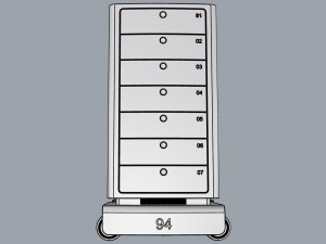 generic delivery robot 01 7 drawers Modèle 3D