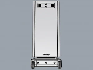 generic delivery robot 01 7 drawers 3D Model