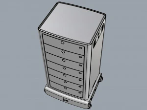 generic delivery robot 01 7 drawers 3D Model