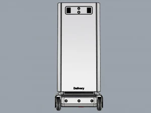 generic delivery robot 01 3 trays 3D Model