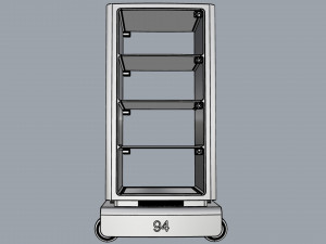 generic delivery robot 01 3 trays 3D Model