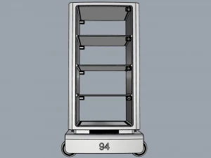 generic delivery robot 01 3 trays 3D Model