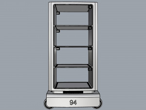 generic delivery robot 01 3 trays 3D Model
