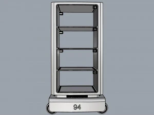generic delivery robot 01 3 trays 3D Model