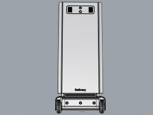 generic delivery robot 01 3 trays 3D Model