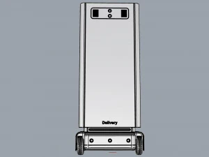 generic delivery robot 01 3 trays 3D Model