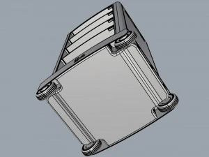 generic delivery robot 01 3 trays 3D Model